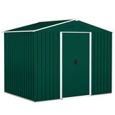 Outsunny Magazie de Grădină 3.6m² din Oțel, cu 2 Uși Glisante și 4 Ferestre de Ventilație, 236x174x190 cm, Verde | Aosom Romania
