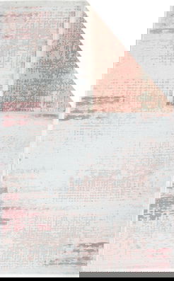 Covor Eko rezistent, NK 01 - Cream, Pink, 75x150 cm, 100% poliester, 75 x 150 cm