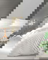 Lenjerie de pat dubla Super King (EU) (IT), 3 piese, L'essentiel Maison, Elegant, Alb