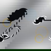 Aplica de perete, L1167 - Black, Lightric, 40 x 47 x 9 cm, LED, 17W, negru