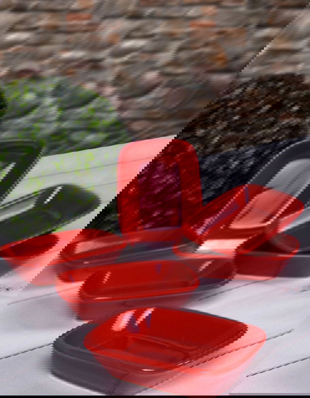 Set platouri servire, Keramika, 275KRM1471, Ceramica, Rosu