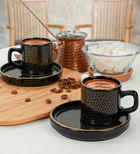 Set cesti de cafea, Keramika, 275KRM1544, Ceramica, Negru