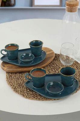 Set cesti de cafea, Keramika, 275KRM1186, Ceramica, Albastru