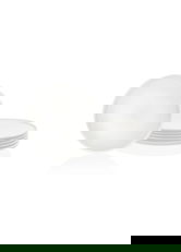 Set platouri servire desert, Mia, 280TMA1608, 20 cm, 6 piese, Alb
