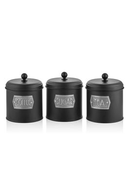 Set recipiente cu capac, Hermia, 742TMA5628, Negru