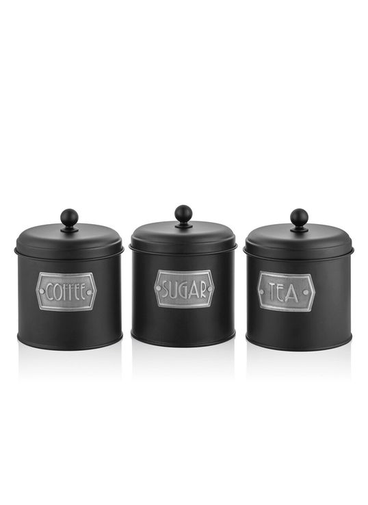 Set recipiente cu capac, Hermia, 742TMA5628, Negru