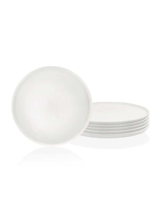 Set platouri servire, Mia, 280TMA1607, 26 cm, 6 piese, Alb