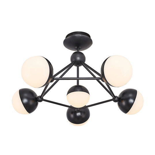 Lustra, Lightric, 414LRC1780, Metal, Negru