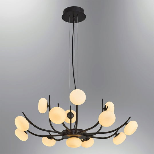 Lustra, Lightric, 414LRC1412, Metal, Negru