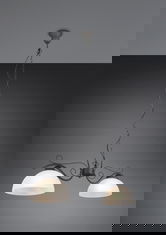 Lustra Country, RL, 82x25x150 cm, 75W, 2x E27, metal, negru/alb