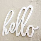 Decoratiune de perete, Hello, Alb