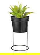 Ghiveci, GLV0587, 30x17x17 cm, Metal, Negru