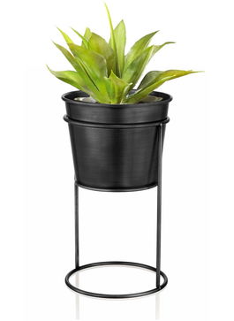 Ghiveci, GLV0587, 30x17x17 cm, Metal, Negru