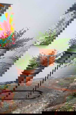 Ghiveci, SKS0032, 28x13x31 cm, Metal, Cupru