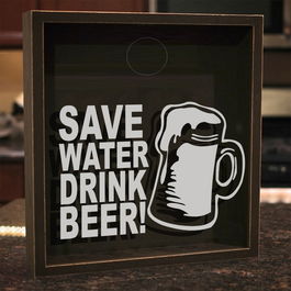 Pusculita, GAD044, 22x22x6 cm, Lemn, Maro/Alb