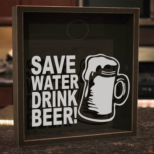 Pusculita, GAD044, 22x22x6 cm, Lemn, Maro/Alb