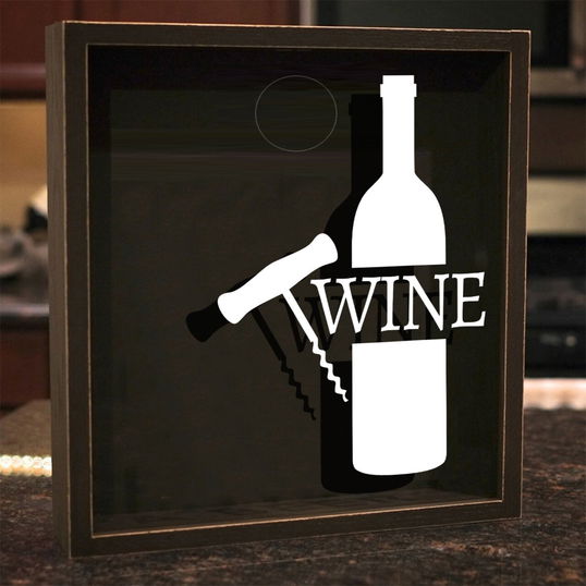 Pusculita, GAD047, 22x22x6 cm, Lemn, Maro/Alb