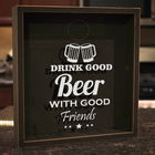 Pusculita, GAD049, 22x22x6 cm, Lemn, Maro/Alb