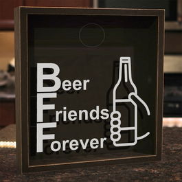 Pusculita, GAD052, 22x22x6 cm, Lemn, Maro/Alb