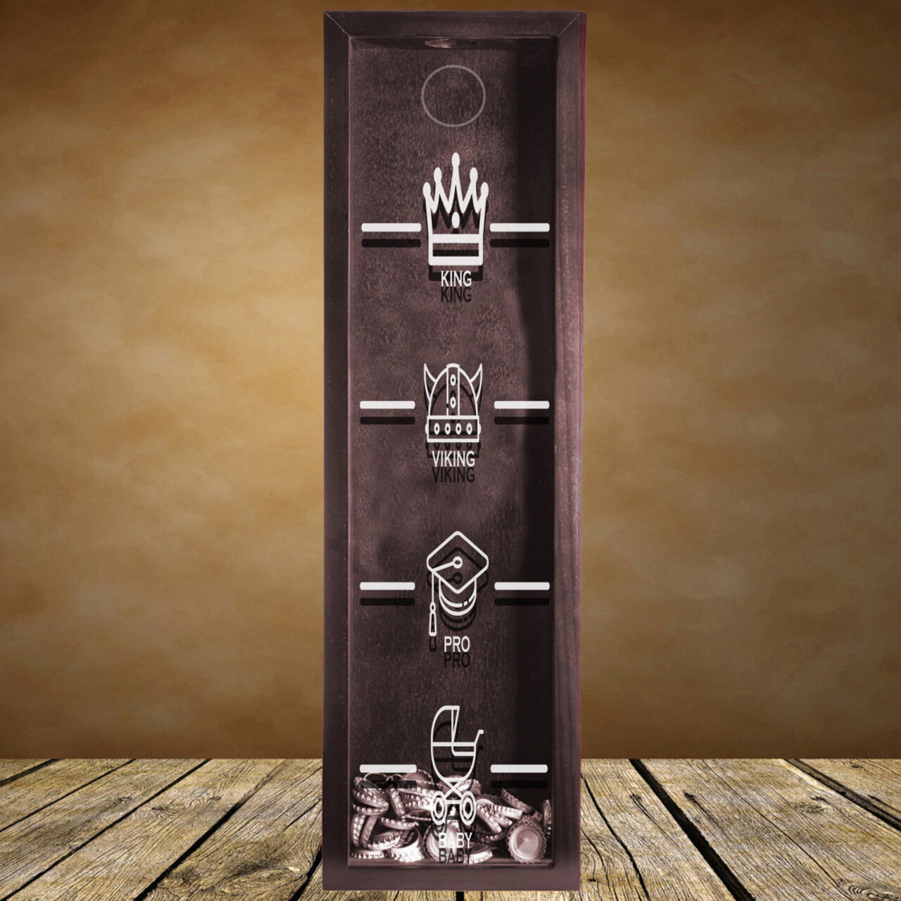 Pusculita, GAD078, 17x50x6 cm, Lemn, Maro/Alb