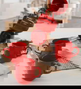 Set cani, Hermia, 275KRM1445, Dishwasher - safe up to 60 °C / Microwave - safe, Rosu