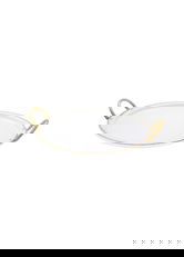 Tava pentru servire, Hermia, 280TMA1807, Mașină de spălat vase - nesigură / Cuptor cu microunde - nesigură, Alb/Auriu