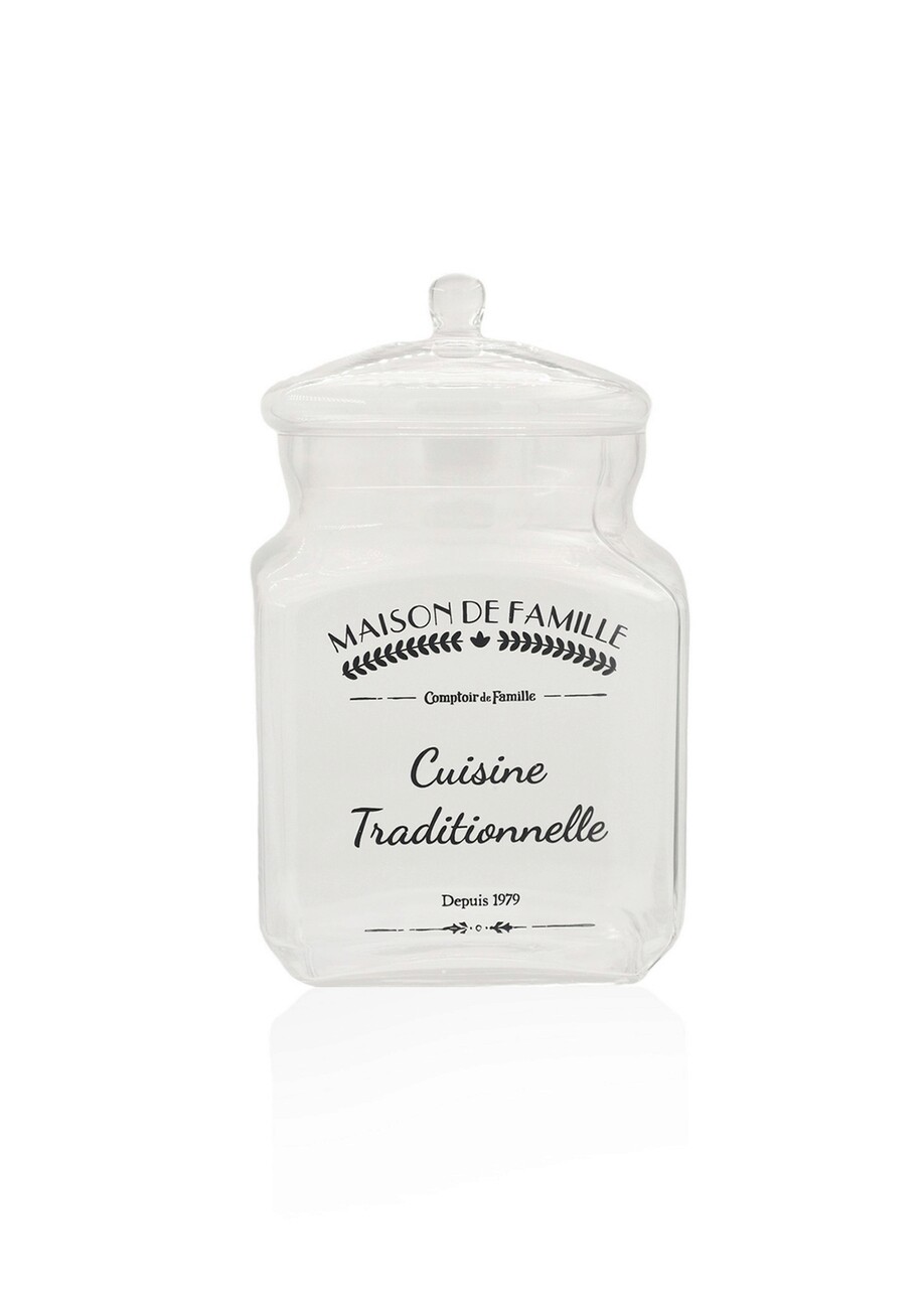 Cutie depozitare, Hermia, 280TMA1873, Mașină de spălat vase - potrivită / Cuptor cu microunde - nesigură, Transparent/Negru