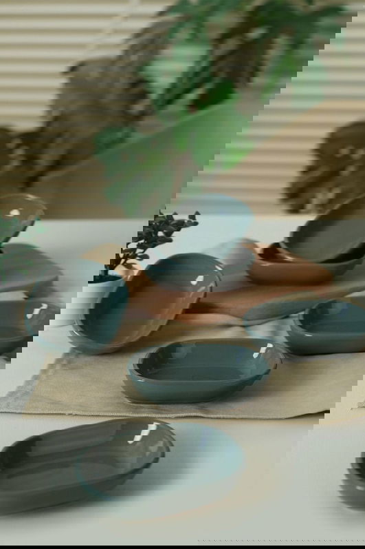 Set boluri pentru aperitive, Keramika, 275KRM2141, Ceramica , Nu absoarbe apa, Verde