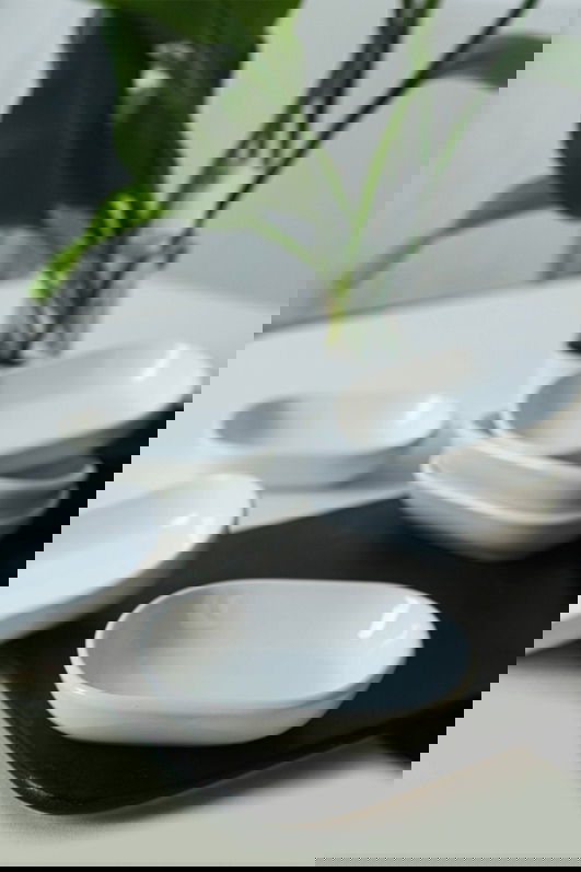 Set boluri pentru aperitive, Keramika, 275KRM2134, Ceramica , Nu absoarbe apa, Alb