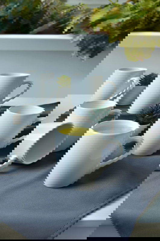 Set cani, Keramika, 275KRM2197, Ceramica , Nu absoarbe apa, Alb