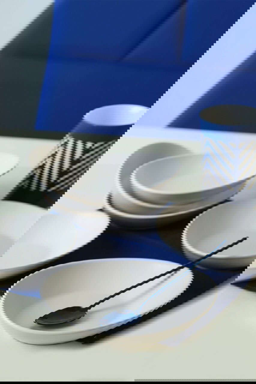 Set farfurii, Keramika, 275KRM2166, Ceramica , Nu absoarbe apa, Alb mat