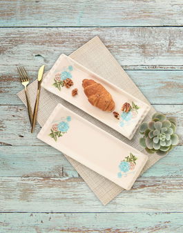 Set platouri servire, Keramika, 275KRM1775, Ceramica , Nu absoarbe apa, Multicolor