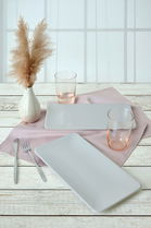 Set platouri servire, Keramika, 275KRM2193, Ceramica , Nu absoarbe apa, Gri Mat