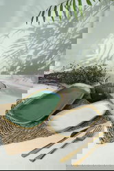 Set platouri servire, Keramika, 275KRM2228, Ceramica , Nu absoarbe apa, Verde