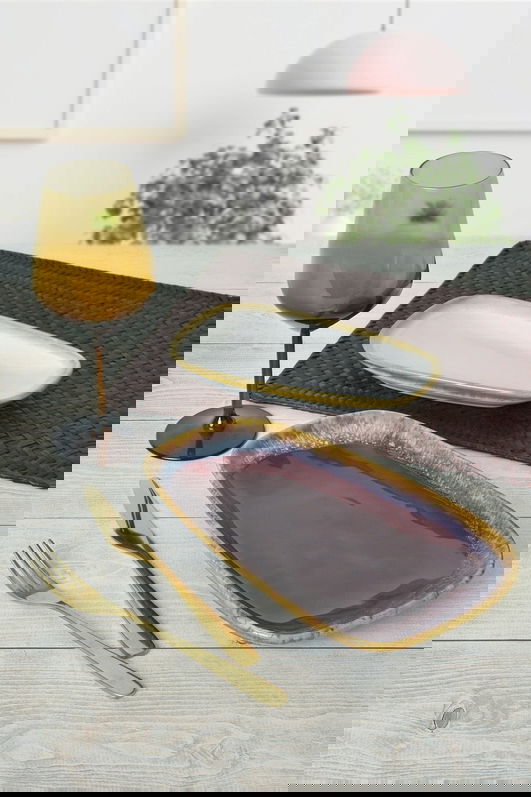 Set platouri servire, Keramika, 275KRM2229, Ceramica , Nu absoarbe apa, Multicolor