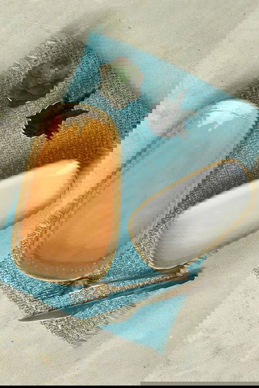 Set platouri servire, Keramika, 275KRM2230, Ceramica , Nu absoarbe apa, Muștar / Cremă