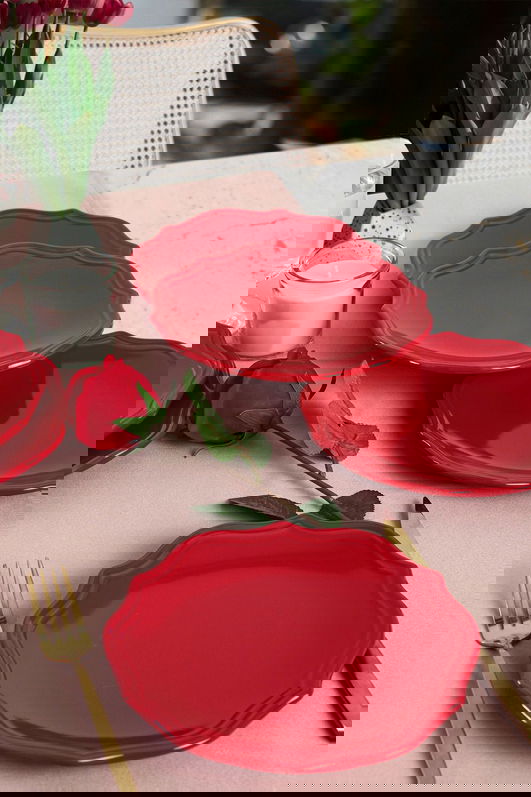 Set farfurii, Keramika, 275KRM1816, Ceramica , 21 cm, 6 piese, Multicolor