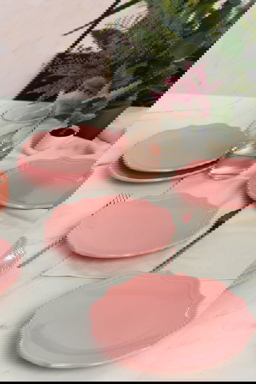 Set farfurii, Keramika, 275KRM1817, Ceramica , 21 cm, 6 piese, Multicolor