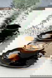 Set pentru ceai, Keramika, 275KRM1794, Ceramica , Dimensiune ceașcă de ceai: 9 cm / 215 cc (2 bucăți), Multicolor