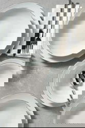 Serviciu de masa, Beros, 973BRS3152, Portelan , Placă de serviciu: 25 cm (2 bucăți), Alb