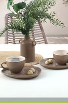Set cesti de cafea, Keramika, 275KRM1946, Ceramica , Nu absoarbe apa, Taupe deschis