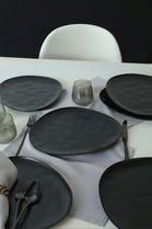 Set farfurii, Keramika, 275KRM2167, Ceramica , Nu absoarbe apa, Negru mat