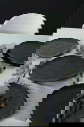 Set farfurii, Keramika, 275KRM2167, Ceramica , Nu absoarbe apa, Negru mat