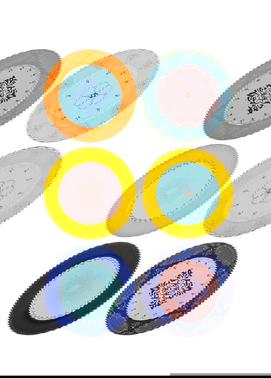 Set farfurii pentru desert, Mia - Kitchenware, 280TMA1692, Portelan , 21x21x1 cm, 6 piese, Multicolor