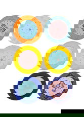 Set farfurii pentru desert, Mia - Kitchenware, 280TMA1692, Portelan , 21x21x1 cm, 6 piese, Multicolor