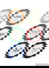 Set farfurii pentru desert, Mia - Kitchenware, 280TMA1696, Portelan , 21x21x1 cm, 6 piese, Multicolor