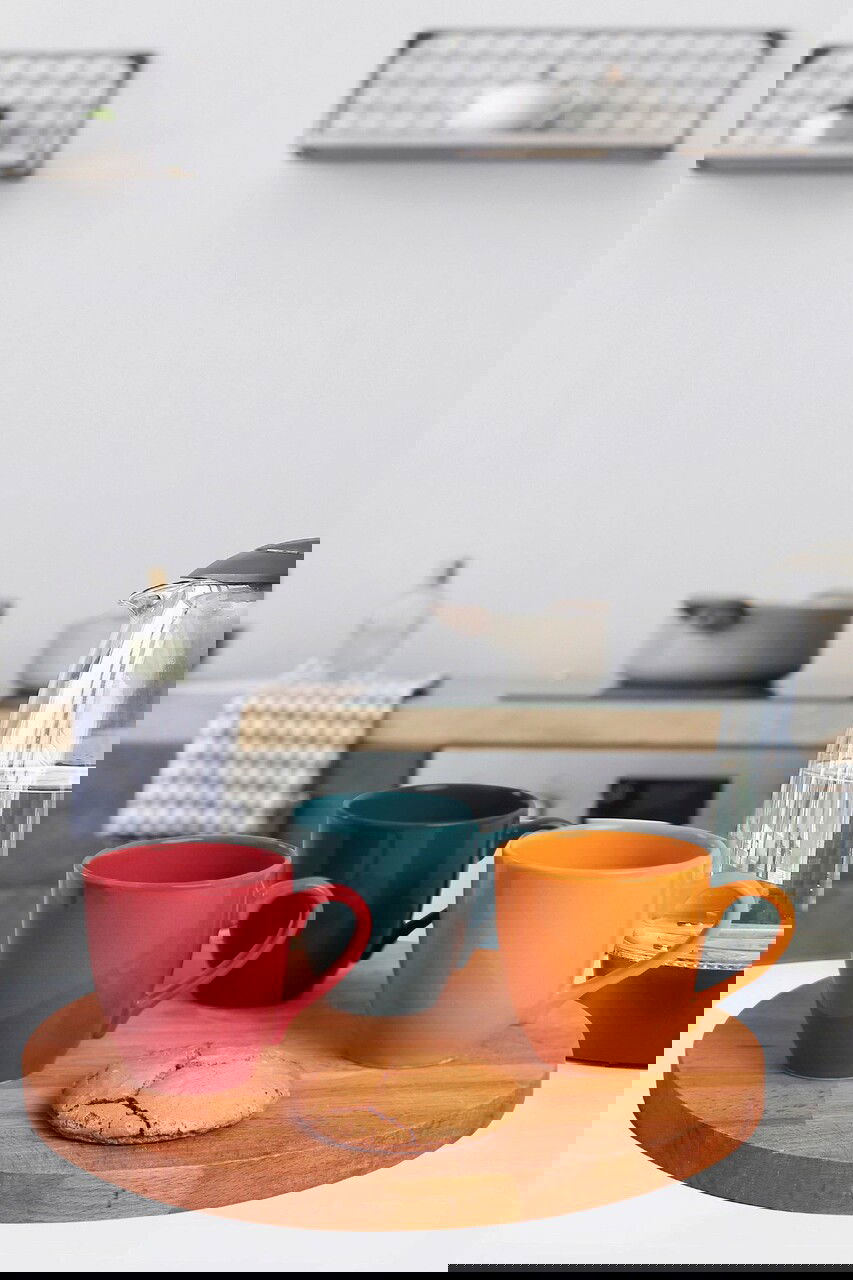 Set cani, Keramika, 275KRM1799, Ceramica , Dimensiune: 8 cm / 200 ml (6 bucăți), Multicolor