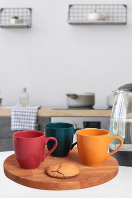 Set cani, Keramika, 275KRM1799, Ceramica , Dimensiune: 8 cm / 200 ml (6 bucăți), Multicolor