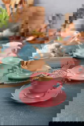 Set cesti de cafea, Keramika, 275KRM1872, Ceramica , Nu absoarbe apa, Multicolor