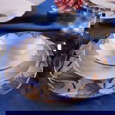 Serviciu de masa, Tulu, 490TLU1103, Portelan , Placă de serviciu: 27 x 27 x 2 cm (6 bucăți), Multicolor